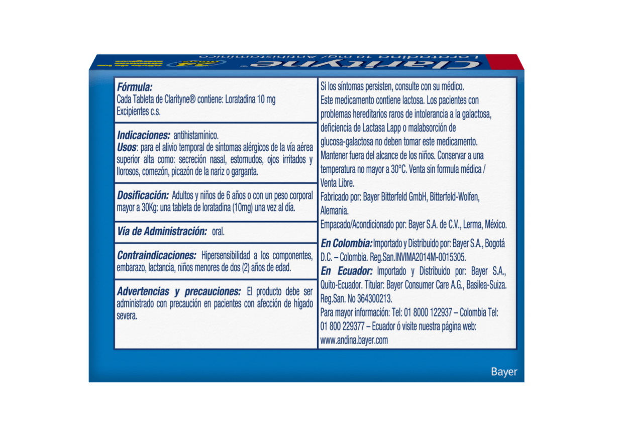 Clarityne® Tabletas